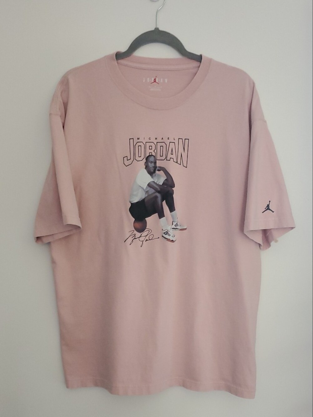 Jordan Oversized Graphic Tee Pink Glaze M